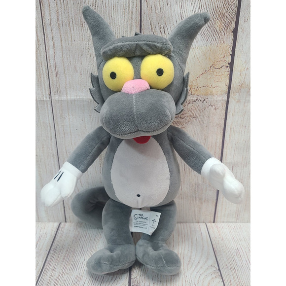 Universal Studios The Simpsons Plush Scratchy Cat Stuffed Animal Toy Gray 12" - Picture 2 of 6